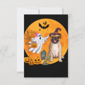 Mops Sonnenbrille Kostüm Hexenwerk Halloween Boo G Einladung (Rückseite)