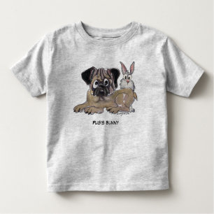 Mops sonniger Niedlicher Cartoon Dog Kleinkind T-shirt