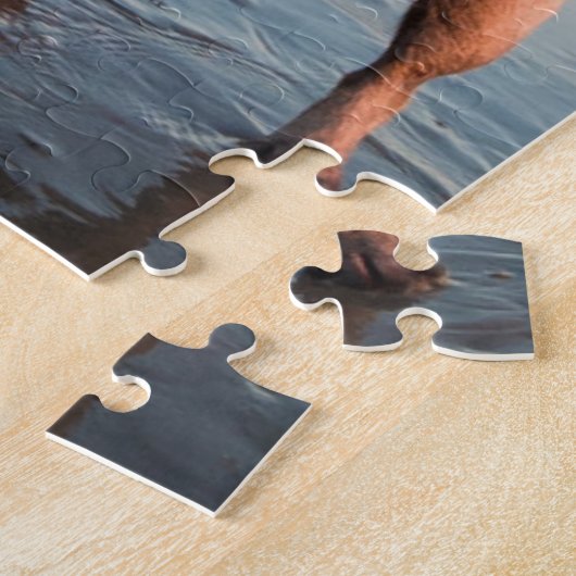 Mops spielen am Strand Puzzle (Seite)