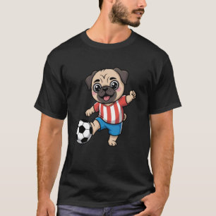 Mops spielt Fußball-Shirt Süßer Mops Fußball T-Shirt