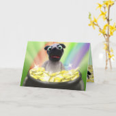 Mops-St Patrick Tageskarte Karte (Gelbe Blume)