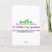 Mops St Patrick's Day Card Karte (Rückseite)