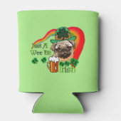Mops St Patricks Day Dosenkühler (Rückseite)