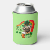 Mops St Patricks Day Dosenkühler (Kanne Rückseite)