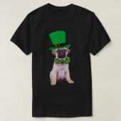 Mops St Patrick's Day Hunde Kostüm Grüner Kobold T-Shirt (Design vorne)