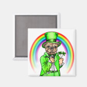 Mops St Patrick's Day Magnet (Vorderseite/Rückseite)