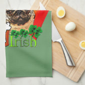 Mops St Patricks Geschirrtuch (Viertel Falte)