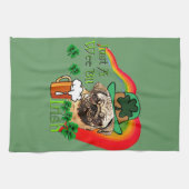 Mops St Patricks Geschirrtuch (Horizontal)