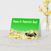 Mops St. Pugtrick's Day Card Karte (Gelbe Blume)