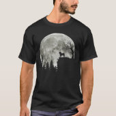 Mops steht auf dem Mond, ein heißer Halloween T-Shirt (Vorderseite)