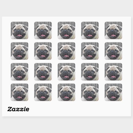 Mops Stickers (Blatt)