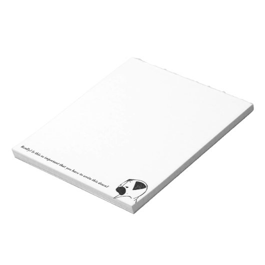 Mops Stink Eye Notizblock (Rotiert)