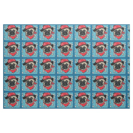 Mops Stoff (Fat Quarter (45,7 x 55,9 cm))