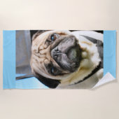 Mops Strandtuch (Vorderseite)