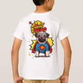 Mops Super Hero T-Shirt (Rückseite)