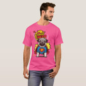Mops Super Hero T-Shirt (Vorne ganz)