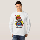 Mops Super Hero T-Shirt (Vorne ganz)