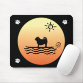 Mops Surf Mouse Pad Mousepad (Mit Mouse)