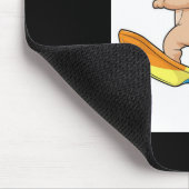 Mops Surfbrett Mops mit Brille tragen Mousepad (Ecke)