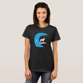 Mops Surfer Hunde Surfen T-Shirt (Vorne ganz)