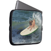 Mops-Surfer-Typ Laptopschutzhülle (Vorne Rechts)