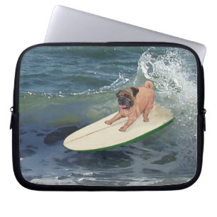 Mops-Surfer-Typ Laptopschutzhülle
