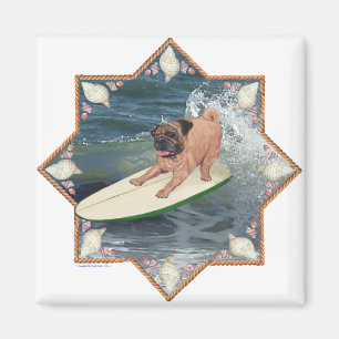 Mops-Surfer-Typ Magnet
