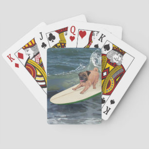 Mops-Surfer-Typ Spielkarten
