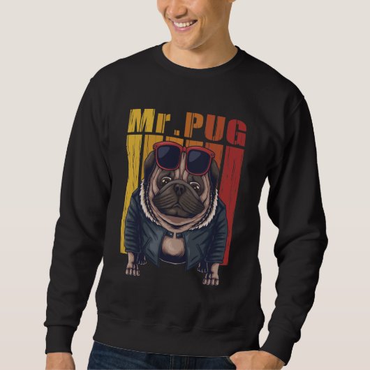 Mops Sweatshirt (Vorderseite)