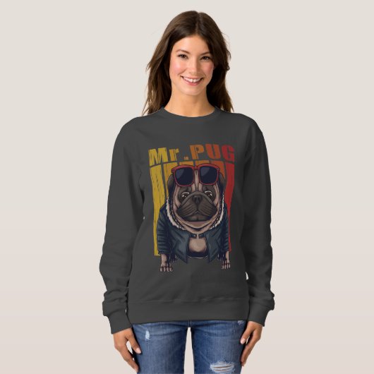 Mops Sweatshirt (Vorne ganz)