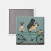 Mops Tandem Magnet (Vorderseite/Rückseite)