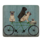 Mops Tandem Schneidebrett (Vorderseite)