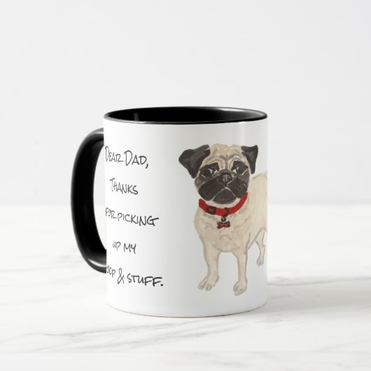 Mops Tasse (Vorderseite Links)