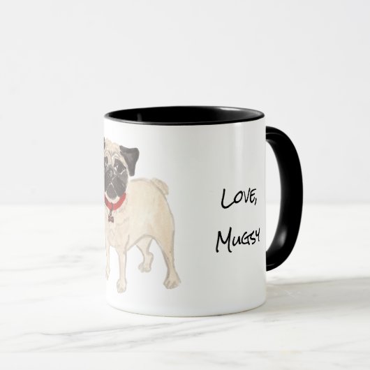 Mops Tasse (VorderseiteRechts)