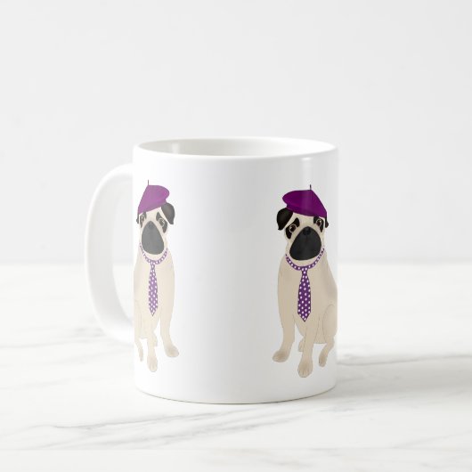 Mops Tasse (Vorderseite Links)