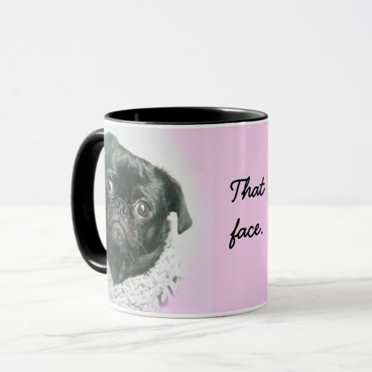 Mops Tasse (Vorderseite Links)