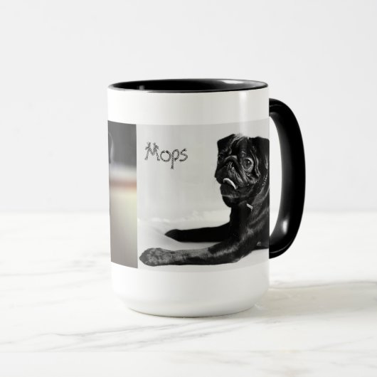 Mops Tasse (VorderseiteRechts)