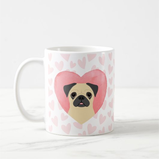 Mops-Tasse Kaffeetasse (Links)