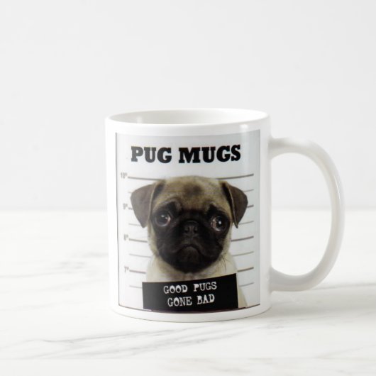 Mops-Tasse Kaffeetasse (Rechts)