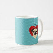 Mops-Tasse Kaffeetasse (VorderseiteRechts)