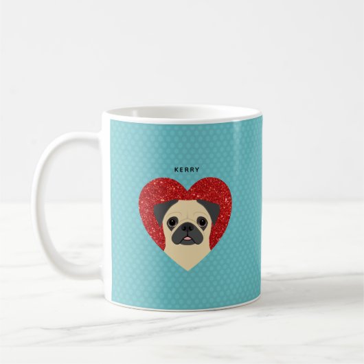 Mops-Tasse Kaffeetasse (Links)