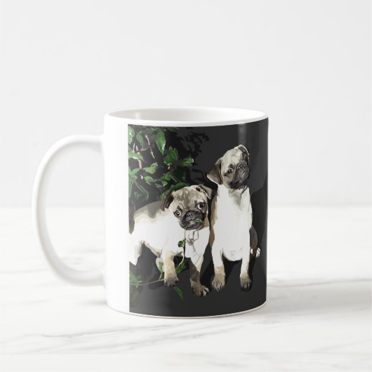 Mops-Tasse Kaffeetasse (Links)
