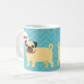 Mops-Tasse Kaffeetasse (Vorderseite Links)