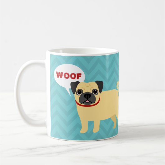 Mops-Tasse Kaffeetasse (Links)