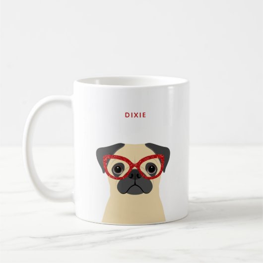Mops-Tasse Kaffeetasse (Links)