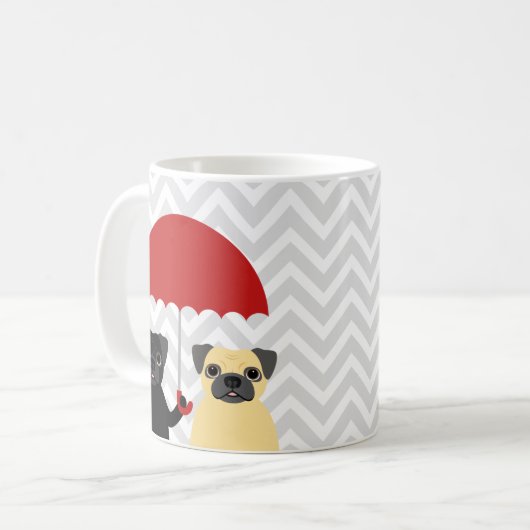 Mops-Tasse Kaffeetasse (Vorderseite Links)