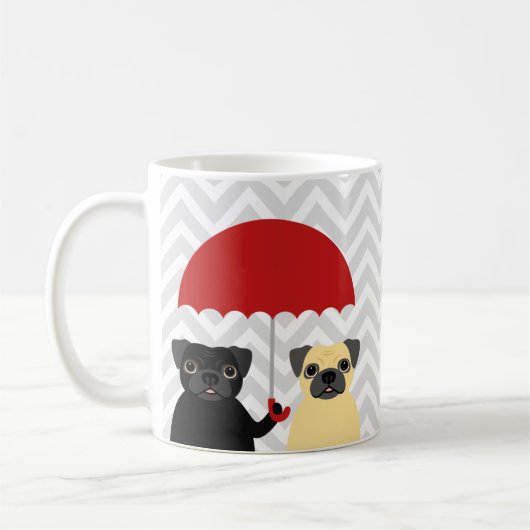 Mops-Tasse Kaffeetasse (Links)