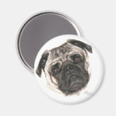 Mops Tasse Magnet (Vorderseite/Rückseite)