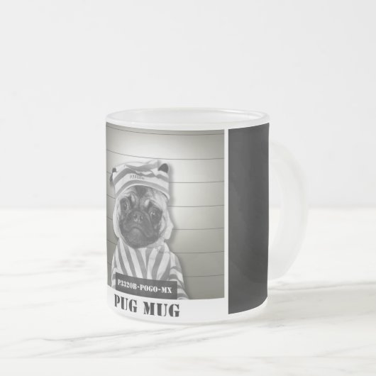 Mops-Tasse Mattglastasse (VorderseiteRechts)