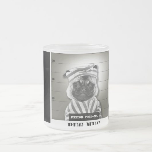 Mops-Tasse Mattglastasse (Mittel)
